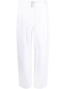 Philosophy Di Lorenzo Serafini pantalon en gabardine de coton à taille ceinturée - Blanc