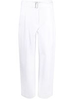 Philosophy Di Lorenzo Serafini pantalon en gabardine de coton à taille ceinturée - Blanc - thumbnail