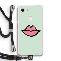 Kusje: Pixel 3 XL Transparant Hoesje met koord Kusje: Pixel 3 XL Transparant Hoesje met koord
