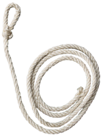 Koetouw wit sisal standaard 210cm