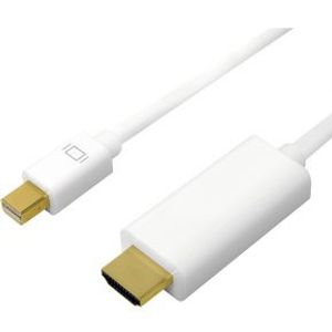 LogiLink CV0123 video kabel adapter 2 m Mini DisplayPort HDMI Type A (Standaard) Wit