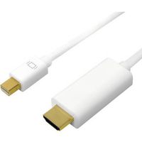 LogiLink CV0123 video kabel adapter 2 m Mini DisplayPort HDMI Type A (Standaard) Wit - thumbnail