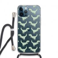Dinos: iPhone 13 Pro Max Transparant Hoesje met koord