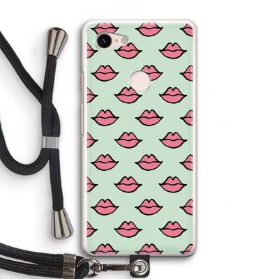 Lipjes: Pixel 3 Transparant Hoesje met koord