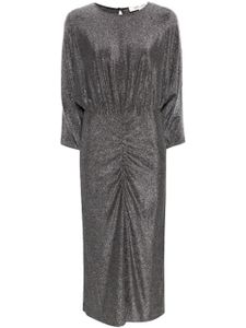 DVF Diane von Furstenberg robe mi-longue Chrisey à effet métallisé - Argent