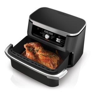 Ninja Foodi Flex Drawer AF500DE Airfryer 10.4 l 2470 W Anti-aanbaklaag, Met display Zwart