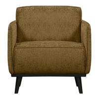 WOOOD Fauteuil 'Statement' Met Armleuning, Structure Velvet, kleur Brass