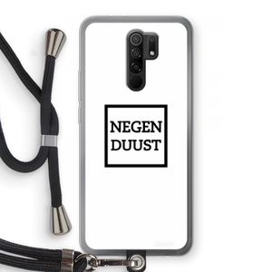 Negenduust vierkant: Xiaomi Redmi 9 Transparant Hoesje met koord