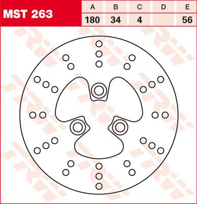 TRW Remschijf, remschijven voor de moto, MST263