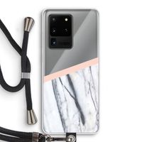 A touch of peach: Samsung Galaxy S20 Ultra Transparant Hoesje met koord
