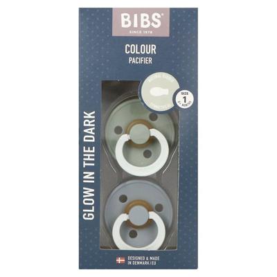 Bibs 1 Fopspeen Symmetric Glow Duo Sage/cloud 2