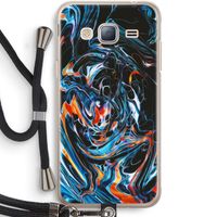 Black Unicorn: Samsung Galaxy J3 (2016) Transparant Hoesje met koord