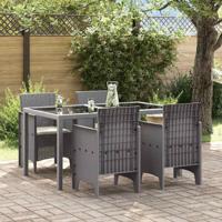 Tuinstoel 4 pcs Lichtgrijs 53 x 49 x 85 cm PP