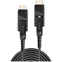 LINDY 38320 HDMI-kabel Aansluitkabel HDMI-micro-D-stekker, HDMI-micro-D-stekker 10.00 m Zwart 4K UHD - thumbnail