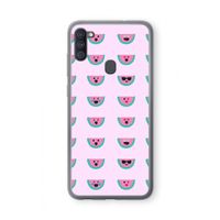 Smiley watermeloenprint: Samsung Galaxy A11 Transparant Hoesje
