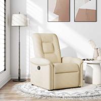 Fauteuil verstelbaar stof crmekleurig