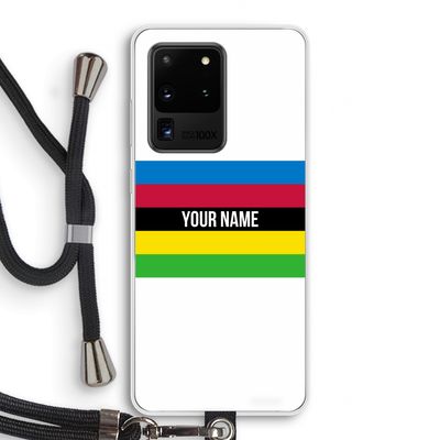 WK Wielrennen: Samsung Galaxy S20 Ultra Transparant Hoesje met koord
