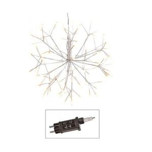 Verlichte vuurwerk bol/lichtbollen - hangdecoratie - 40 cm - 96 led lampjes