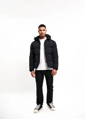 Malelions Donn Puffer Winterjas Heren Zwart - Maat M - Kleur: Zwart | Soccerfanshop
