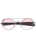 Matsuda lunettes de soleil M3128 à monture ronde - Noir