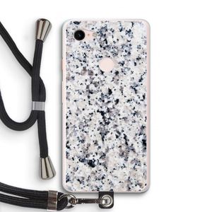 Gespikkelde marmer: Pixel 3 XL Transparant Hoesje met koord