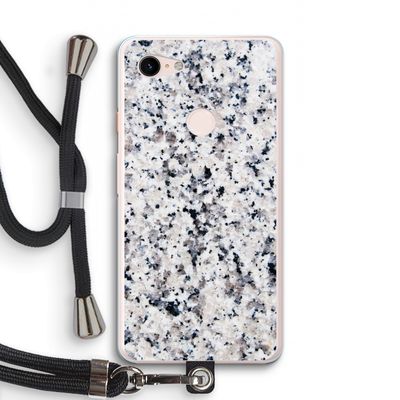 Gespikkelde marmer: Pixel 3 XL Transparant Hoesje met koord