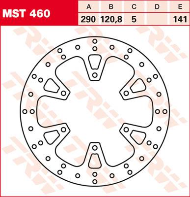 TRW Remschijf, remschijven voor de moto, MST460
