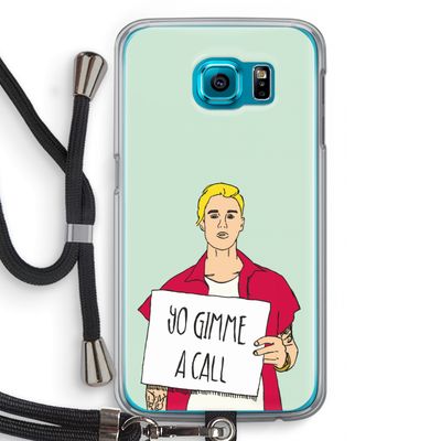 Gimme a call: Samsung Galaxy S6 Transparant Hoesje met koord