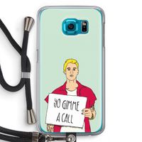 Gimme a call: Samsung Galaxy S6 Transparant Hoesje met koord