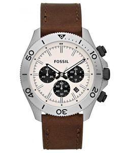 Horlogeband Fossil CH2886 Leder Bruin 22mm
