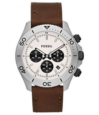 Horlogeband Fossil CH2886 Leder Bruin 22mm