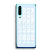 Hotline bling blue: Huawei P30 Transparant Hoesje