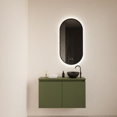 BWS Fonteinmeubel Meadow 80x50 cm Olijf Groen Incl. Topplaat - Fonteinmeubel Meadow 80x50 cm Olijf Groen Incl. Topplaat