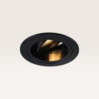 Inbouwspot Orano notte nera - Diameter 92mm - Rond - GU10-fitting - IP20 voor binnen - Zwart - Met doorlusbedrading