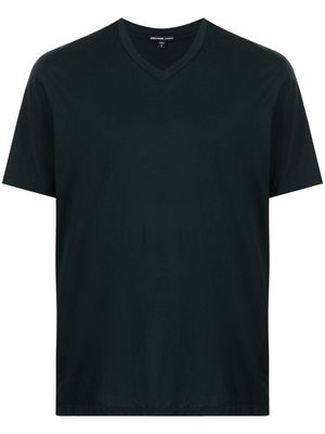 James Perse t-shirt à col v - Bleu