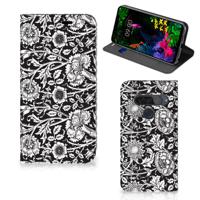 LG G8s Thinq Smart Cover Black Flowers