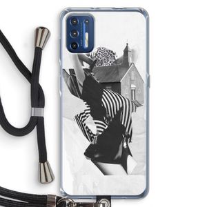 House: Motorola Moto G9 Plus Transparant Hoesje met koord
