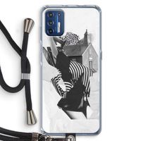 House: Motorola Moto G9 Plus Transparant Hoesje met koord House: Motorola Moto G9 Plus Transparant Hoesje met koord
