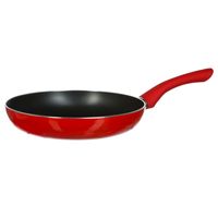 Koekenpan - Alle kookplaten geschikt - rood/zwart - dia 24 cm   -