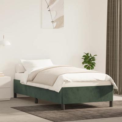 Bedframe zonder matras 80x200 cm fluweel donkergroen