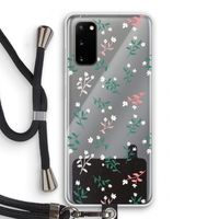 Small white flowers: Samsung Galaxy S20 Transparant Hoesje met koord
