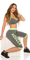Trendy workout-sport outfit neongroen - thumbnail