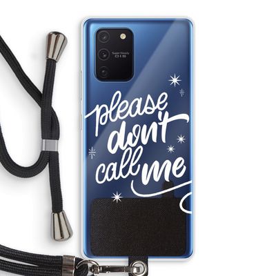 Don't call: Samsung Galaxy Note 10 Lite Transparant Hoesje met koord