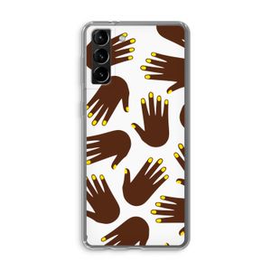 Hands dark: Samsung Galaxy S21 Plus Transparant Hoesje