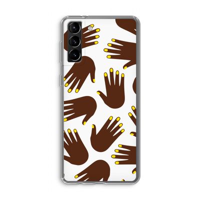 Hands dark: Samsung Galaxy S21 Plus Transparant Hoesje