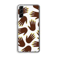 Hands dark: Samsung Galaxy S21 Plus Transparant Hoesje