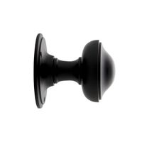 De Oude Deurklink Deurknop 80mm - Rond draaibaar zwart - thumbnail
