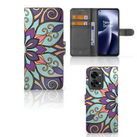 OnePlus Nord 2T Hoesje Purple Flower - thumbnail