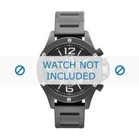 Horlogeband Armani AX1503 Staal Zwart 22mm