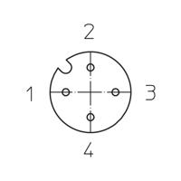 Lutronic 1073 Sensor/actuator connector, geassembleerd M12 Aantal polen: 4 Koppeling, haaks 5.00 m 1 stuk(s) - thumbnail